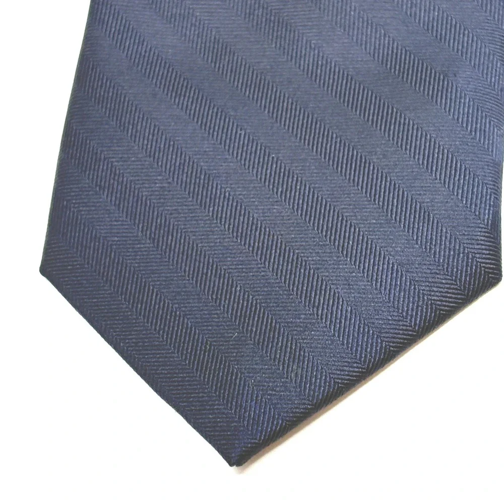 Joseph by Jos A‎ Bank Men Navy Blue Striped 100% Silk Hand Made Necktie